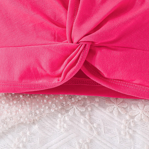 ชุดเสื้อผ้าเด็กผู้หญิงแบบสบายๆ 2 ชิ้น สำหรับฤดูร้อน ลายเรียบ สำหรับเด็กทารกและเด็กเล็ก - Product Image 4