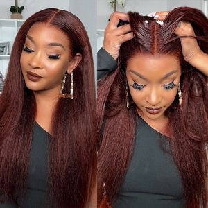 Parrucche leccate rosse con <span class=keywords><strong>capelli</strong></span> <span class=keywords><strong>ricci</strong></span> da bambino crespi lisci a parte V parrucca 360 <span class=keywords><strong>capelli</strong></span> umani in pizzo frontale in pizzo frontale - Product Image 3