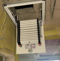Escalier de grenier moderne en alliage titane-nickel, échelle de loft télescopique électrique rétractable, conception pliable durable à télécommande