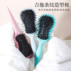 <b>Guitar</b> Stripe Styling Comb 27x8.8x4cm PP Wheat Straw Nylon Teeth For Hair - Product Image 3