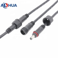 AOHUA DC 5.5*2.1/5.5*2.5 mâle femelle connecteur d'alimentation cc ip65 12v dc 5.5x2.1mm mâle femelle adaptateur jack connecteur led