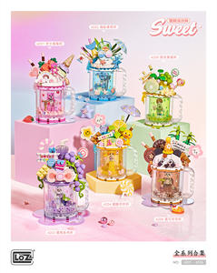 LOZ 214 piezas <span class=keywords><strong>Mini</strong></span> bloques de construcción juguete de construcción de plástico educativo con diseño de jugo de batido de bebida fría de verano - Product Image 3