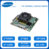 ITX-YS830M1_I526L I5-8300H 2 Lan 2 DDR4 Max 64GB 2 EDP 10USB 6COM SATA3.0 M.2 PCIE X16 M.2 Mini Itx anakart Y Procesador