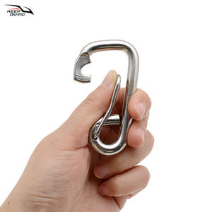 KEEP DIVING - Mosquetón de Acero Inoxidable 316, Flexible, Simple, de 80 mm, con Cabezal Único para Buceo, Hebilla de Seguridad de Liberación Rápida - Product Image 3