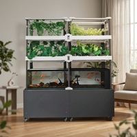 Système aquaponique vertical automatique Seedafarm pour balcon, pour la culture à domicile de légumes et de fraises avec pompe