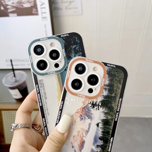 Custodia per telefono con stampa Fashion snow mountain sunset design per <span class=keywords><strong>iPhone</strong></span> 14 13 12 11 Pro max XS <span class=keywords><strong>XR</strong></span> custodia <span class=keywords><strong>protettiva</strong></span> in TPU antiurto - Product Image 3