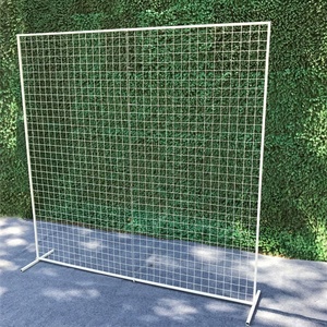 Di alta qualità decorazione di cerimonia nuziale del metallo del cerchio griglia del basamento oro rotondo della maglia sfondo di nozze schermo di maglia - Product Image 1