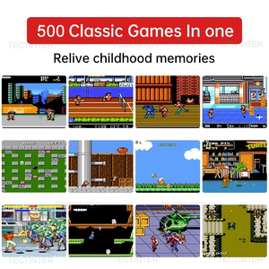 เครื่องเล่นเกมพกพา Jumon Kids 8 บิต พร้อมเกม <span class=keywords><strong>400</strong></span> เกม จอยสติ๊กคู่ เล่นได้สองคน กล่องเกมย้อนยุคสุดคลาสสิค - Product Image 6