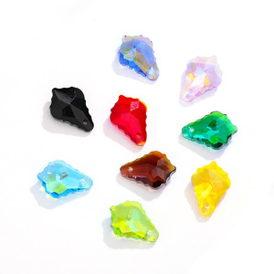 Perles pendentifs en cristal de Nantong en forme de feuille d'érable, à trou unique, pour la fabrication de bijoux, accessoires DIY, 10 mm - Product Image 5