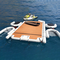 Plateforme aquatique gonflable personnalisable pour jet-skis, en PVC, usage commercial, garantie 3 ans
