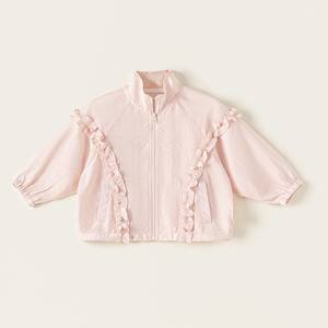 Enfants automne haute qualité nouveauté mignon doux Cardigan col montant dentelle filles à manches longues <span class=keywords><strong>manteau</strong></span> - Product Image 1