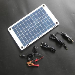 มาซูโยชิ มิตสึ 8.5W 12V เครื่องชาร์จแผงโซลาร์เซลล์แบบโมโนคริสตัลไลน์พร้อมคลิปและอะแดปเตอร์ในรถยนต์สำหรับใช้กลางแจ้ง - Product Image 1