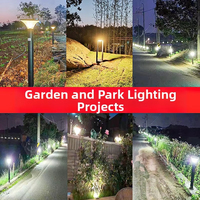 Lampe solaire de jardin en aluminium moulé sous pression 7W, IP65, étanche, éclairage décoratif extérieur à LED pour jardin, cour, allée