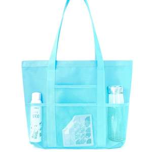 Wholesale New Style Custom Logo Organizer Storage <b>Bag</b> Foldable Travel Mesh Tote Shopping <b>Bag</b> Summer Swimming Beach <b>Bag</b> for Women - Product Image 6