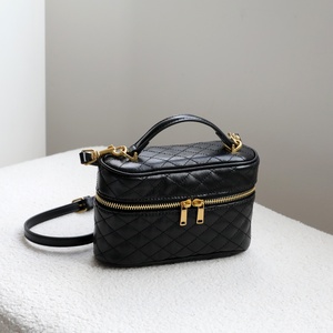 Borsa a tracolla di lusso in pelle di vacchetta con motivo a rombi, pochette per telefono, borsa termica in crine di cavallo, piccola borsa quadrata in pelle scamosciata di pecora con cerniera - Product Image 4