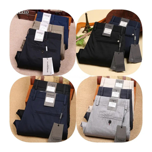 Pantaloni Chino Classici da Uomo, Vestibilità Dritta, Casual Business, Morbidi Pantaloni <span class=keywords><strong>Kaki</strong></span> da Lavoro - Product Image 3