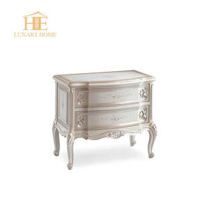 Diseño de lujo de hoja de oro tallada cama king/europeo clásico Royal <span class=keywords><strong>Deluxe</strong></span> oro madera dormitorio cama doble conjunto - Product Image 5