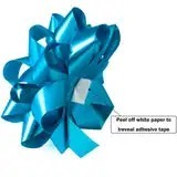 Cintas de Regalo de Poliéster Satinado de Doble Cara con Lazo Azul Estrella Personalizado, con Decoraciones Metálicas Tejidas e Impresión Digital para Navidad - Product Image 5