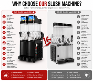 Máquina Comercial de Granizados, Dispensador de Bebidas Congeladas de 15L con Tanque Doble/Triple, Máquina para Hacer Granizados, Dispensador de Margaritas y Smoothies para Bares y Cafeterías - Product Image 5