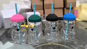 Ins estilo preço barato vidro criativo Starbuck Teddy Bear <span class=keywords><strong>Cup</strong></span> - Product Image 4