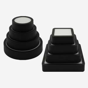 Black Shell Round Square <span class=keywords><strong>led</strong></span>_panels_lighting Lámpara de techo para baño de <span class=keywords><strong>cocina</strong></span> Lámpara de techo <span class=keywords><strong>LED</strong></span> <span class=keywords><strong>Downlight</strong></span> blanco cálido/blanco frío - Product Image 2