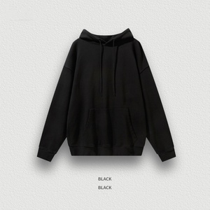 เสื้อฮู้ดดี้ผู้ชายทรงกลมสีพื้น ผ้าวูลหนา 380 กรัม สไตล์เรโทร แบรนด์แฟชั่นแนวสตรีท สำหรับฤดูใบไม้ร่วง - Product Image 4