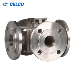 DELCO DK66-4TF บอลวาล์วสแตนเลสแบบหน้าแปลน 4 ทาง พร้อมบอลวาล์ว 4 ทาง รุ่น DK66-4TF - Product Image 2