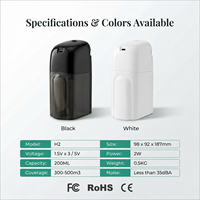 Diffuseur d'arômes intelligent mural sans eau personnalisé, 200 ml, rechargeable, contrôlable par application, batterie ultra-longue durée, nébuliseur de parfum