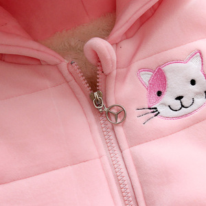 Ensemble trois pièces pour enfants, manteau d'hiver et d'automne épais, dessins animés, filles, vêtements rembourrés en coton - Product Image 3