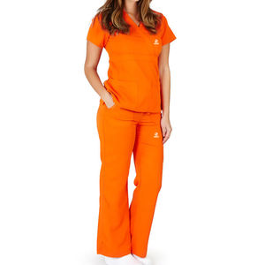 Ensemble d'uniformes infirmiers en tissu sergé de coton de haute qualité pour femmes, blouses d'hôpital d'été respirantes, couleur personnalisée - Product Image 1