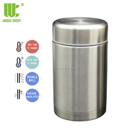 Conteneur à lunch pour crème glacée, aliments chauds, bouche large, hermétique, pot thermique pour soupe, en acier inoxydable isolé sous vide, 17 oz, rond