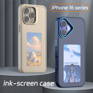Nueva Funda para Teléfono con Pantalla de Tinta Electrónica DIY para iPhone 17 16 15, Carcasas Traseras Electrochapadas con Cambio de Patrón NFC de 4 Colores - Product Image 2