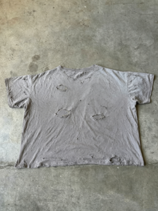 เสื้อยืดโอเวอร์ไซส์ทรงบ็อกซี่ พิมพ์ลายกราฟิก คุณภาพสูง ผ้าฝ้าย ทรงดรอปโชว์เดอร์ แบบครอป ซักวินเทจ ทำสีซีด  สำหรับผู้ชาย - Product Image 4
