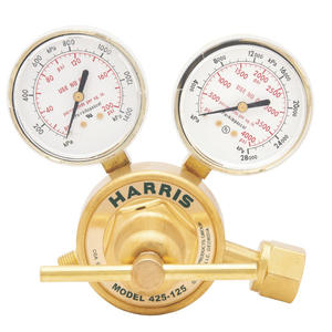 Kit de soudage et de découpe avec régulateur de débit d'oxygène Harris 25GX fabriqué aux États-Unis, avec réducteur de pression d'acétylène et d'azote - Product Image 1