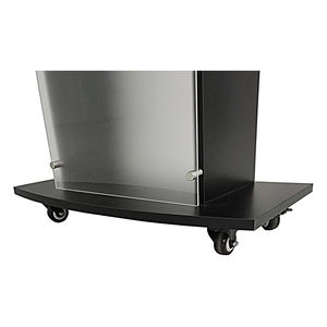 Chaude SalesAcrylic Podium Chaire Église <span class=keywords><strong>Conférence</strong></span> Lutrin Noir <span class=keywords><strong>Bois</strong></span> Plateau Porte-Gobelet sur Roues avec Blanc Croix TP-004 - Product Image 6