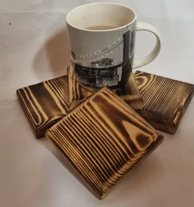 Sous-verres en bois résistants aux rayures Artisanat de haute qualité Étanche à la chaleur Parfait pour les tasses à café Tasses à thé et verres - Product Image 1