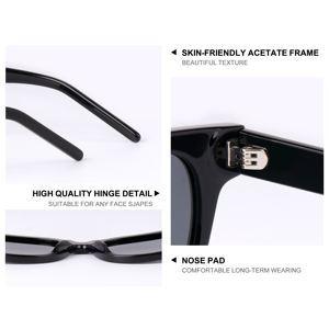कस्टम लोगो छायादार एसीटेट ध्रुवीकृत धूप का चश्मा रेट्रो बिल्ली आंख उv400 पुरुषों के लिए - Product Image 3