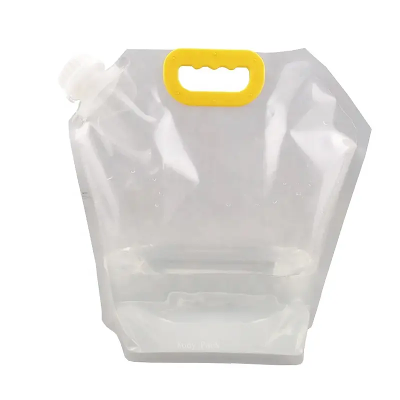 Custom Transparant/Aluminiumfolie 5l Plastic Water Opstaande Zak Met Tuit En Handvat