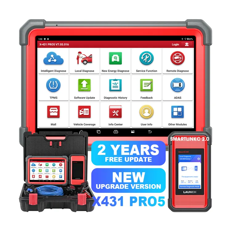 Orijinal lansmanı x431 pro5 pro 5 prov obd2 ecu programcısı tablet bilgisayar ekipmanları otomatik teşhis tarayıcı makinesi model arabalar için