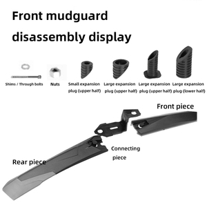Juego de guardabarros de bicicleta MTB ajustable ZOYOSPORTS, guardabarros delantero trasero para bicicleta de montaña para 26 "27,5" 29 "-accesorios de bicicleta - Product Image 4