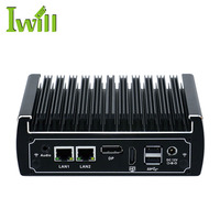 Miniordenador Iwill N13-L2 de bajo costo con doble Ethernet, 12V, sin ventilador, I3