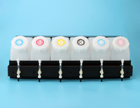 6 kleuren 1.5L bulk inkt tank voor inkttoevoer systeem voor inkjet printer machine
