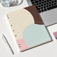 Carnet à spirales A4 marron à feuilles mobiles, pages intérieures personnalisées, agenda de bureau et scolaire