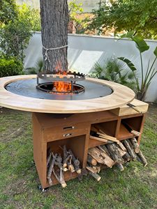 Открытый кортеновый стальной Европейский гриль для барбекю, металлический кортеновый стальной угольный гриль для барбекю - Product Image 4