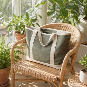 Eco Friendly <b>Canvas</b> <b>Tote</b> Bag Sustainable Cotton Oversized Reusable Grocery Shopping Beach Bag with inner Pocket for Women Daily - Product Image 3