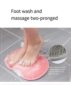 Bade körper bürste Fuß rücken <span class=keywords><strong>massage</strong></span> kissen Silikon Peeling rutsch festes Bade kissen mit Saugnapf - Product Image 6