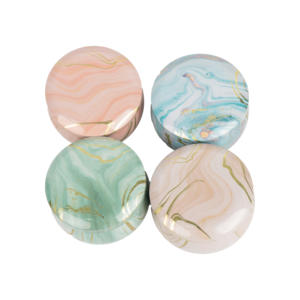 علبة هدايا معدنية دائرية من الصفيح جاهزة للشحن لتعبئة الشاي والحلوى والبسكويت وشموع العلاج العطري وعطور الجيب والحرف اليدوية - Product Image 1