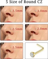 Bijoux de piercing pour femmes et hommes en acier inoxydable avec boule en argile CZ en forme de L, fleur, opale, étoile, cœur