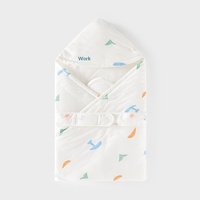Couverture d'emmaillotage pour nouveau-né en pur coton, garnissage fin en fibres de polyester, motif animalier et floral, essentiels pour la crèche des bébés