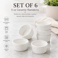 Groothandel Gegolfde Witte Geglazuurde Keramische Schaal 5.4oz met Aangepast Logo voor Restaurant Hotel Café Catering Buffet